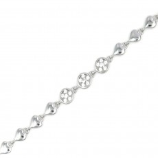 92.5 Sterling Silver Bracelet Stylish Collection For Women's & Girl's
